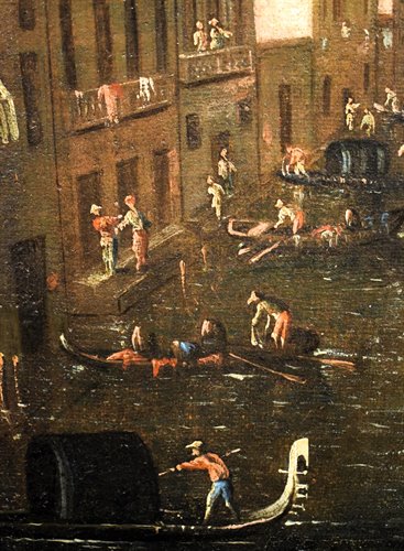 Venezia, sfilata di gondole sul canale